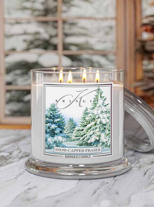 Snow-Capped Fraser Scented Extra Large 4-wick candle - Kringle Candle Company