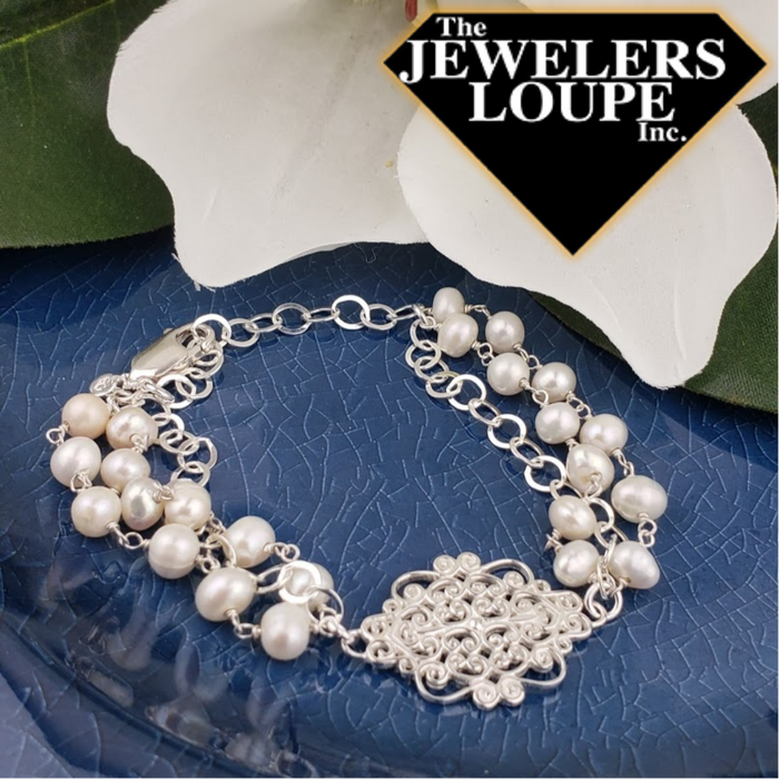 Southern Gates Sterling Silver Joanne Pearl Bracelet