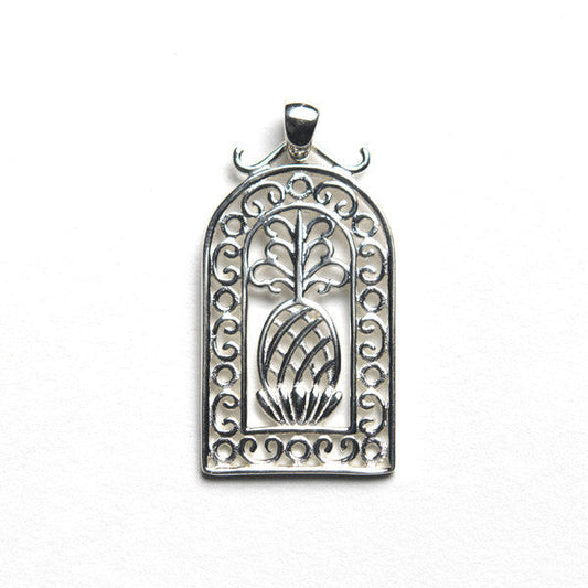 Southern Gates Sterling Silver Small Pineapple Dome Pendant