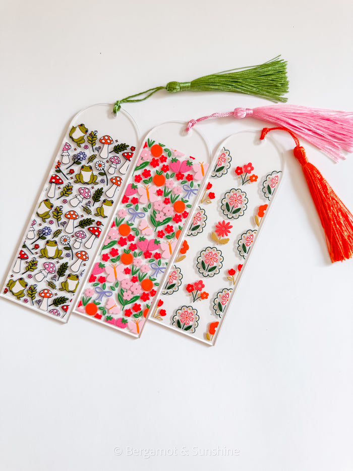 Spring Frogs Kindle Case and/or Bookmark [Combined Listing]– Whimsical E-Reader Cover