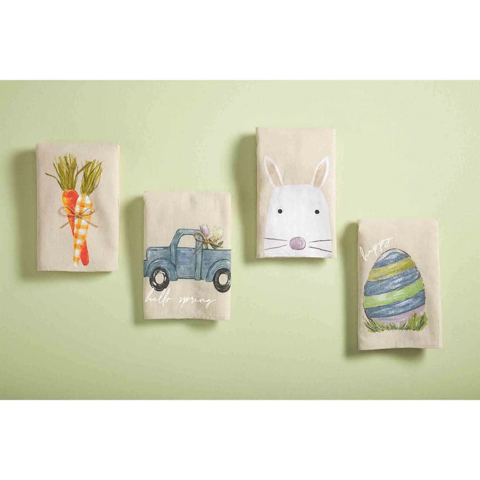 Spring Truck Painted Hand Towel