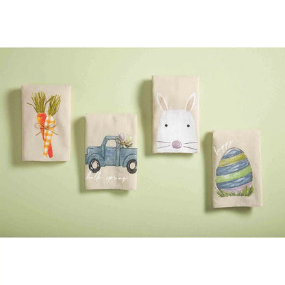 Spring Truck Painted Hand Towel