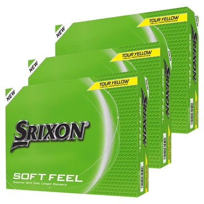 Srixon Soft Feel Golf Balls V14 Yellow (3 Ball) - 3 Dozen