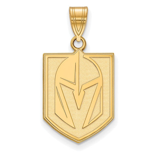 SS 14k Yellow Gold Plated NHL Vegas Golden Knights Large Pendant - Vegas Team Store