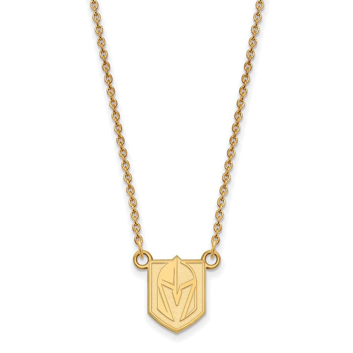 SS 14k Yellow Gold Plated NHL Vegas Golden Knights SM Necklace, 18 In - Vegas Team Store