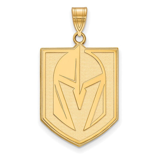 SS 14k Yellow Gold Plated NHL Vegas Golden Knights XL Pendant - Vegas Team Store