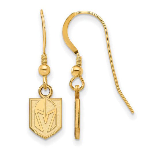 SS 14k Yellow Gold Plated NHL Vegas Golden Knights XS Dangle Earrings - Vegas Team Store