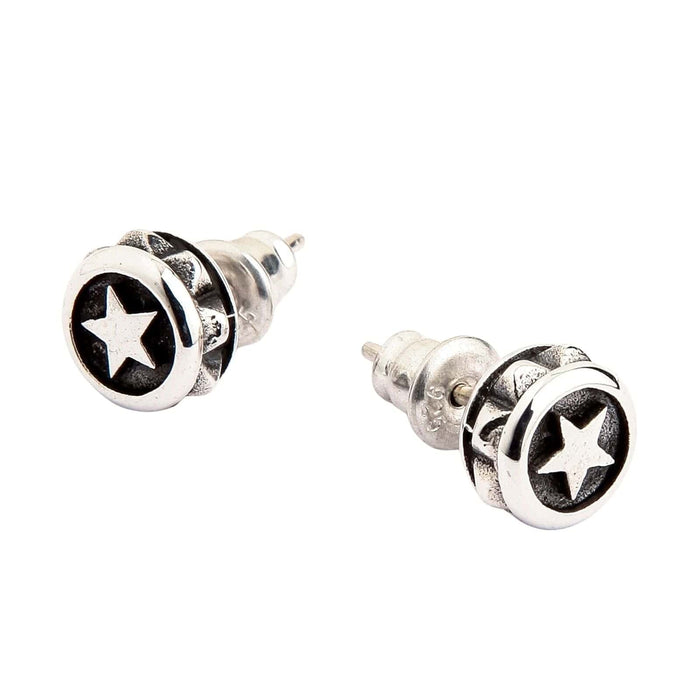 The 8mm sterling silver star stud earrings for men