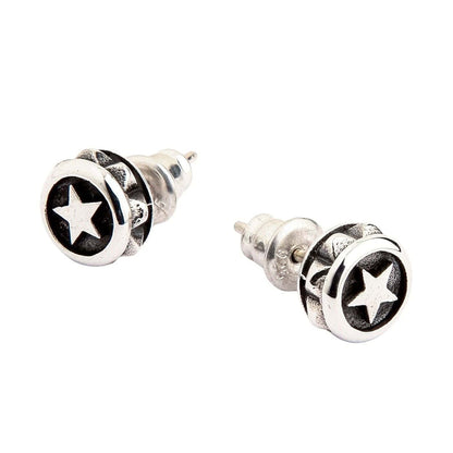 The 8mm sterling silver star stud earrings for men