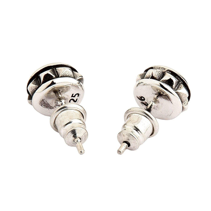 The back of the silver star earrings showing the authentic .925 sterling silver hallmark stamp.
