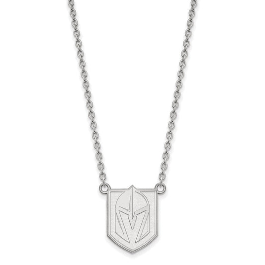 Sterling Silver NHL Golden Knights Large Necklace, 18 Inch - Vegas Team Store