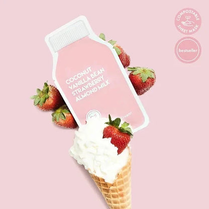 ESW Beauty With Peg Hole Strawberries and Cream Soothing Raw Juice Sheet Mask