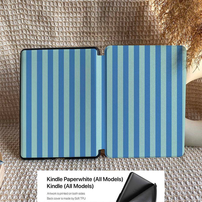 Stripe Pattern | Kindle Case - Blue