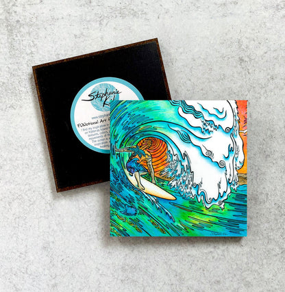 Sunset Surfer Magnet