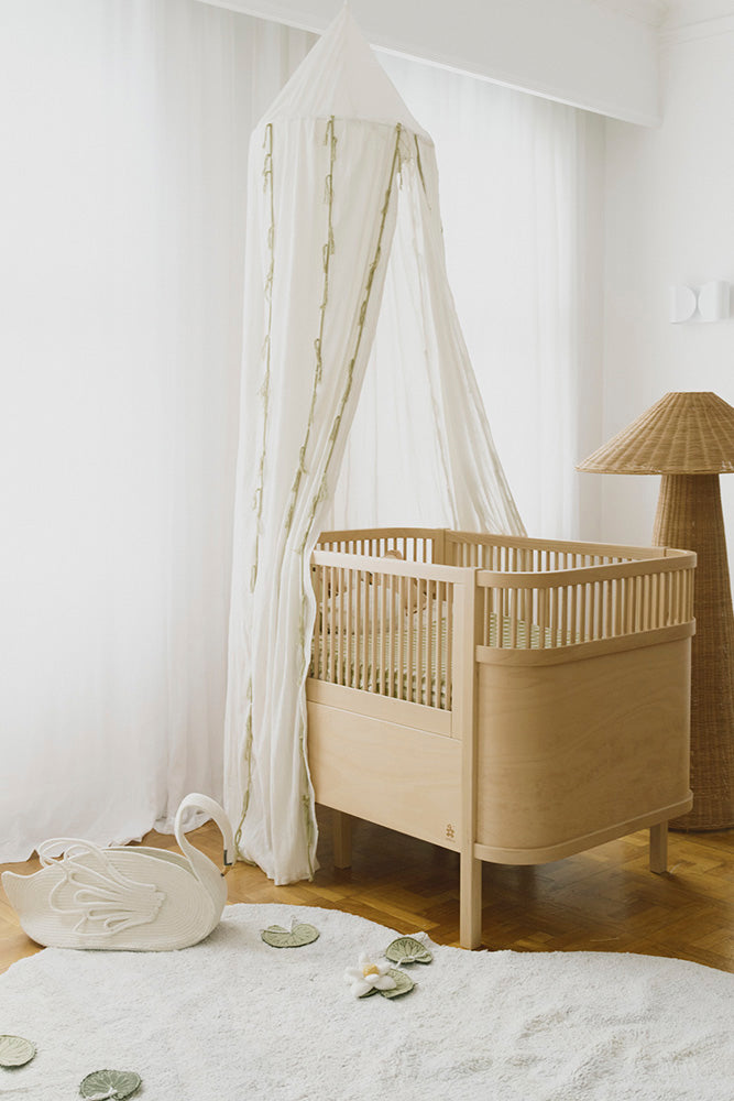 Swan Ivory Crepe Canopy - Rugs by Roo