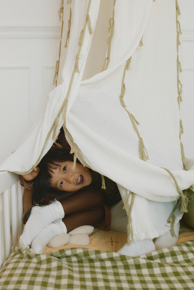 Swan Ivory Crepe Canopy - Rugs by Roo