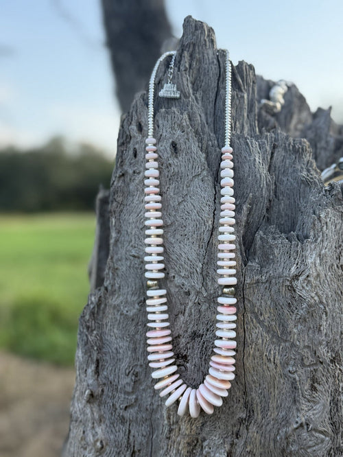 Sweetwater Pink Conch Beaded Necklace
