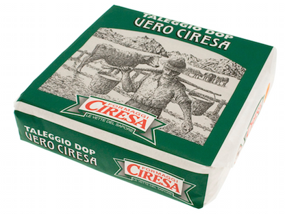 TALEGGIO / Ciresa cheese packaging with vintage illustration, Italian cow milk cheese.