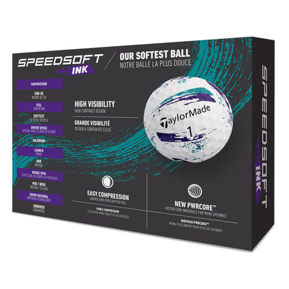 TaylorMade TM26 SpeedSoft Ink Golf Balls - Dozen