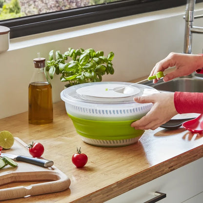 Tefal Collapsible Salad Spinner 4L K2520155 pull to spin