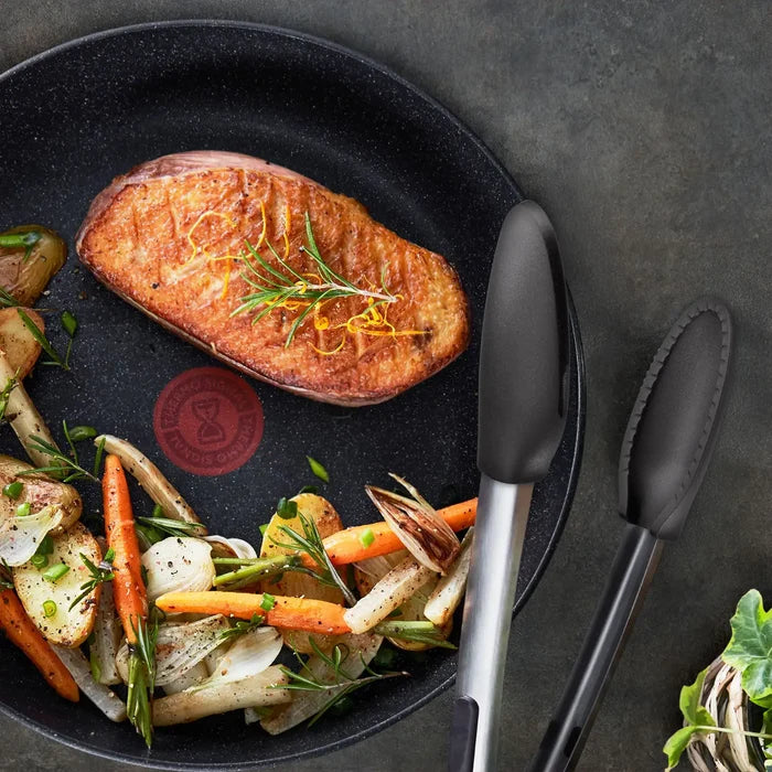 Tefal Dark Essential Mineralia+ Non Stick Frypan in use
