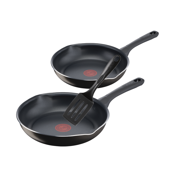 Tefal Day By Day Twin Pack Frypans 20/28cm + Utensil