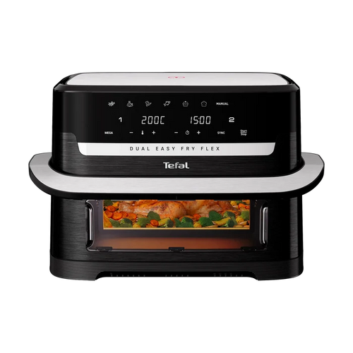 Tefal Dual Easy Fry Flex Black Air Fryer EY9228