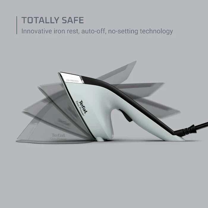 Tefal Duo Power Iron & Steamer JF4031 with safety features: safe rest position and auto-off