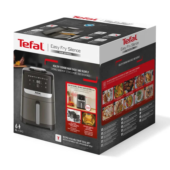 Tefal Easy Fry Silence Essential Air Fryer 5L EY551H packaging