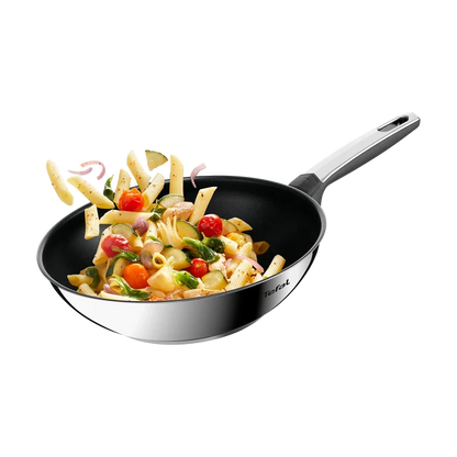 Tefal Emotion+ Induction Stainless Steel Non-Stick Wok 28cm