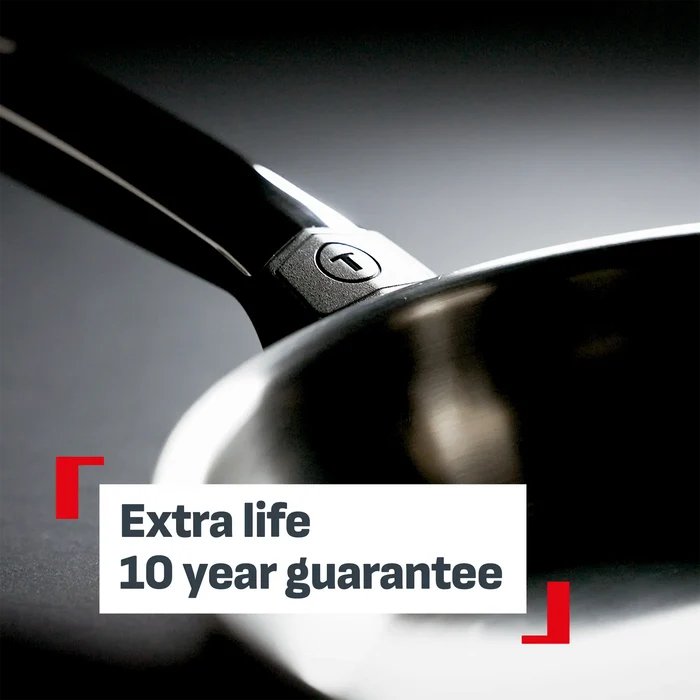 Tefal Emotion+ Induction Stainless Steel Uncoated Frypan 24cm