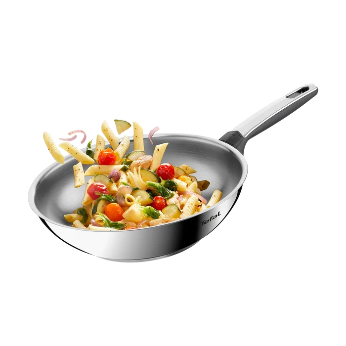 Tefal Emotion+ Induction Stainless Steel Uncoated Wok 28cm
