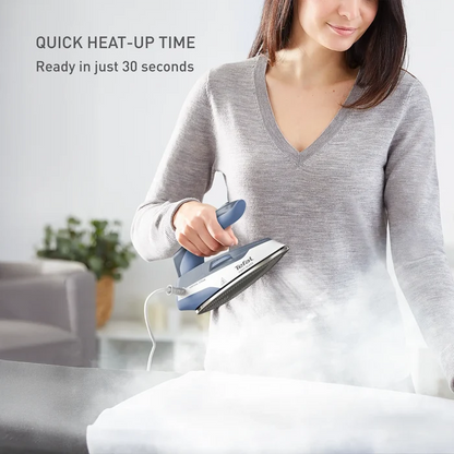 Tefal First Class Travel Iron DB1610 with quick 30 second heat up time