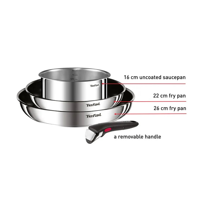 Tefal Ingenio Cook Eat Induction Non-Stick 4pc Set items included