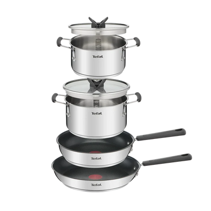Tefal Opti'Space Induction Stainless Steel 6pc Mixed Set