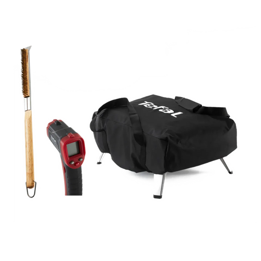 Tefal Pizza Pronto Accessories Pack with cleaning brush, thermometer and transport bag