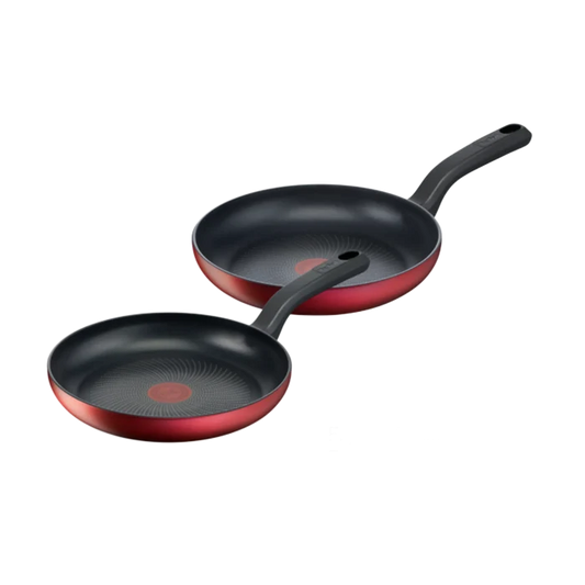 Tefal Red Delight Induction Twin Pack Frypans 24/28cm