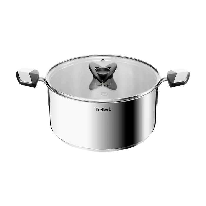 Tefal Space+ Emotion+ Induction Stainless Steel Uncoated Stewpot 24cm + Lid