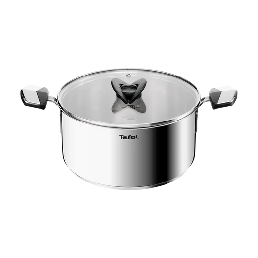 Tefal Space+ Emotion+ Induction Stainless Steel Uncoated Stewpot 24cm + Lid
