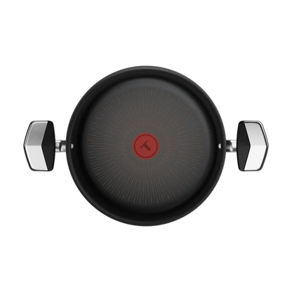 Tefal Space+ Excellence+ Induction Non-Stick Shallowpan 28cm + Lid top view interior coating