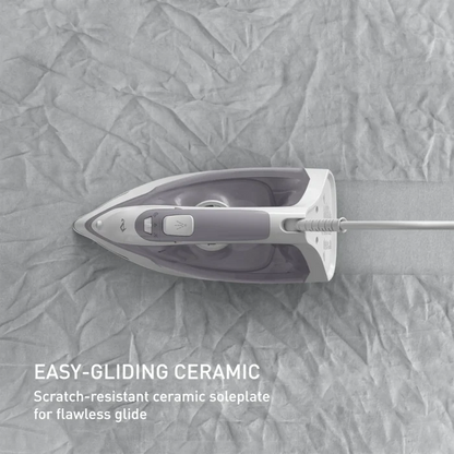Tefal Virtuo 30 Steam Iron FV2C43 with easy gliding ceramic scratch-resistant ceramic soleplate