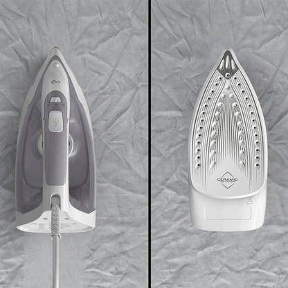 Tefal Virtuo 30 Steam Iron FV2C43 top view and soleplate