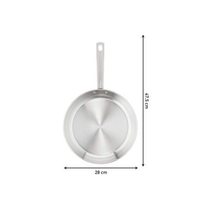 Tefal Virtuoso Induction Stainless Steel Uncoated Frypan 28cm