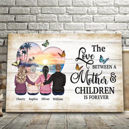 The Love Between - Personality Customized Canvas - Gift For Mom Grandma Mother's Day Gift