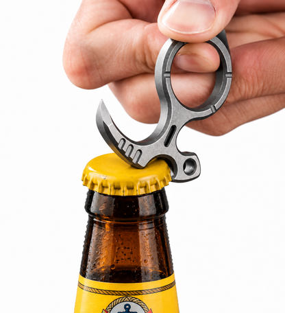 The Nightcap 2.0 - Titanium Single Knuckle Bottle Opener
