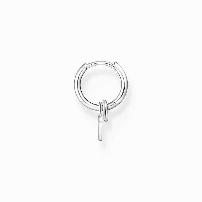 Thomas Sabo Creolen mit Herz Anhänger Silber (Einzel) – CR717-001-21