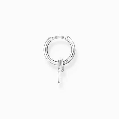 Thomas Sabo Creolen mit Herz Anhänger Silber (Einzel) – CR717-001-21