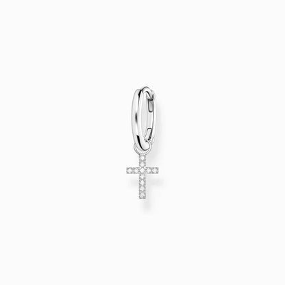 Thomas Sabo Einzel Creole mit Kreuz Anhänger silber – CR709-051-14