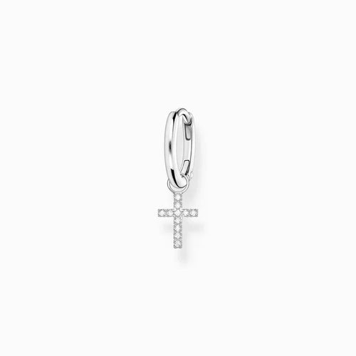 Thomas Sabo Einzel Creole mit Kreuz Anhänger silber – CR709-051-14