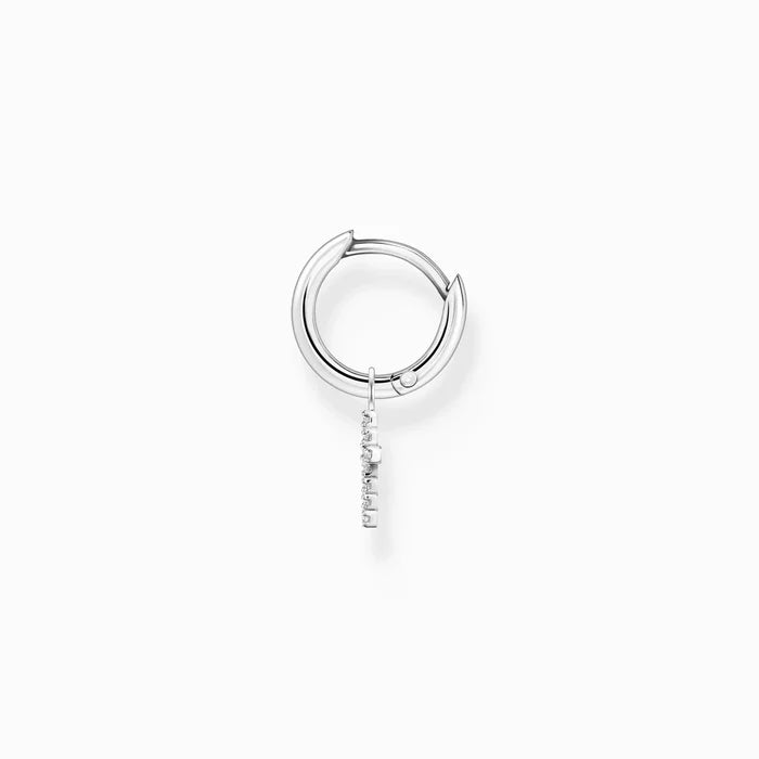 Thomas Sabo Einzel Creole mit Kreuz Anhänger silber – CR709-051-14